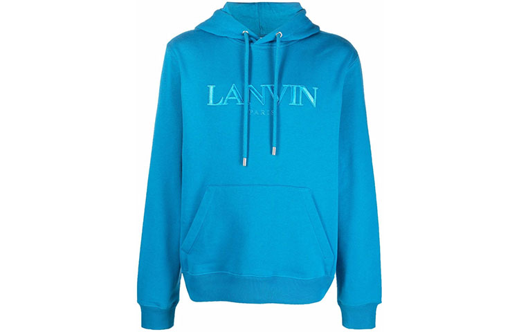 Lanvin FW21 Logo Embroidered Pullover Sweatshirt Blue Sweater RM-HO0010-J008-A2122-2 圖 2