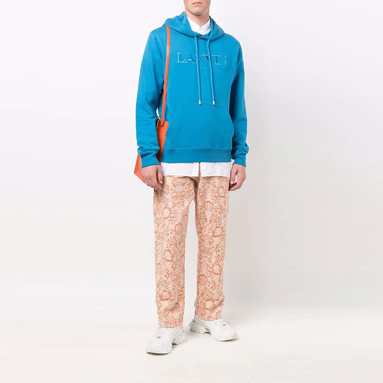 Lanvin FW21 Logo Embroidered Pullover Sweatshirt Blue Sweater RM-HO0010-J008-A2122-2 圖 3