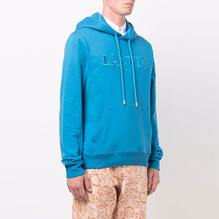 Lanvin FW21 Logo Embroidered Pullover Sweatshirt Blue Sweater RM-HO0010-J008-A2122-2 圖 5