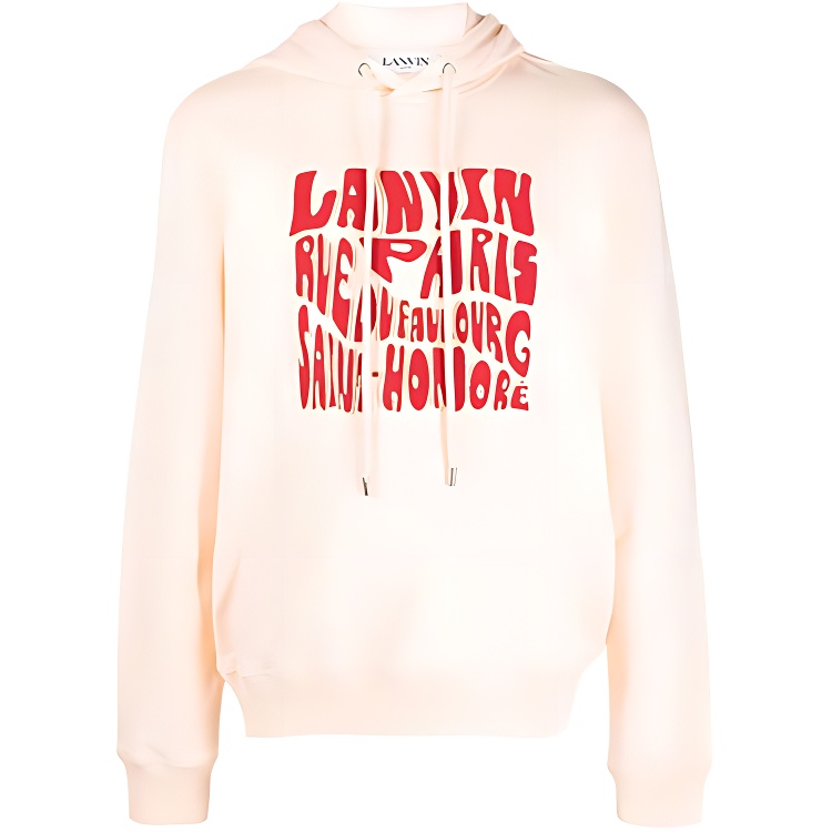 Lanvin FW21 Logo Patch Drawstring Hoodie Men’s Light Orange RM-HO0001-J104-A2151