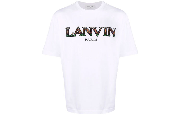 Order Camiseta Blanca de Cuello Redondo con Logo Lanvin FW21. RM-TS0002J121-H2101