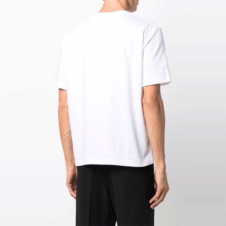Shop Camiseta Blanca de Cuello Redondo con Logo Lanvin FW21. RM-TS0002J121-H2101