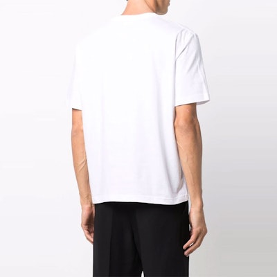 Camiseta Blanca de Cuello Redondo con Logo Lanvin FW21. RM-TS0002J121-H2101 Shop Camiseta Blanca de Cuello Redondo con Logo Lanvin FW21. RM-TS0002J121-H2101