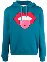 Lanvin FW21 Loose Fit Mouth Patch Hoodie Blue RMHO000-1J016-E21251 Lanvin FW21 Loose Fit Mouth Patch Hoodie Blue RMHO000-1J016-E21251