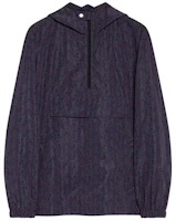 Lanvin FW21 Maze Print Half-Zip Pullover Hooded Jacket Blue RM-JA0138-4995-A21 Lanvin FW21 Maze Print Half-Zip Pullover Hooded Jacket Blue RM-JA0138-4995-A21