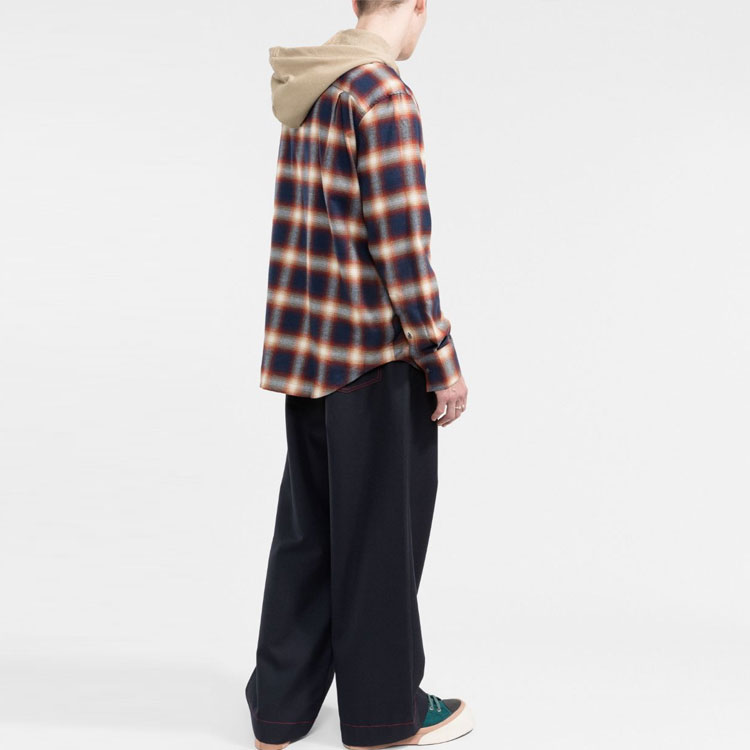 Shop Camisa Roja con Capucha y Mangas Largas Lanvin FW21 Protección Solar Hombre. RM-SI0054-5156-H2129-90