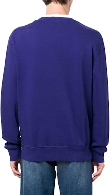 Sudadera Azul Lanvin FW22 con Logo Bordado y Cuello Redondo. RMSS0001J209H22214 Shop Sudadera Azul Lanvin FW22 con Logo Bordado y Cuello Redondo. RMSS0001J209H22214