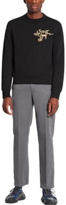 Lanvin FW22 Sweatshirt Hitam Bordir Grafik Pullover. RM-SS0001-J005-A22 Lookbook Lanvin FW22 Sweatshirt Hitam Bordir Grafik Pullover. RM-SS0001-J005-A22