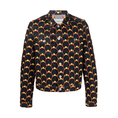 Lanvin FW22 Multi-Color Pattern Single-Breasted Jacket. RM-JA0003-D053-H222990