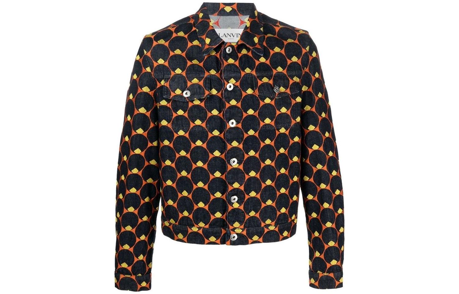 Order Chaqueta Lanvin FW22 de Patrón Multicolor con Botón Simple. RM-JA0003-D053-H222990