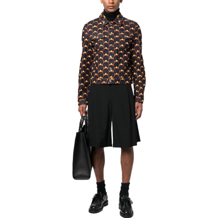 Lookbook Chaqueta Lanvin FW22 de Patrón Multicolor con Botón Simple. RM-JA0003-D053-H222990