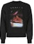 Order Lanvin FW22 Hitam Graphic Print Crewneck Lengan Panjang Sweatshirt Kasual. RMSS00015050H2210