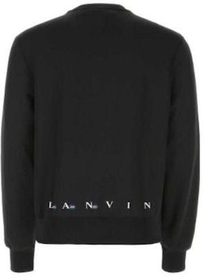 Lanvin FW22 Hitam Graphic Print Crewneck Lengan Panjang Sweatshirt Kasual. RMSS00015050H2210 Lookbook Lanvin FW22 Hitam Graphic Print Crewneck Lengan Panjang Sweatshirt Kasual. RMSS00015050H2210