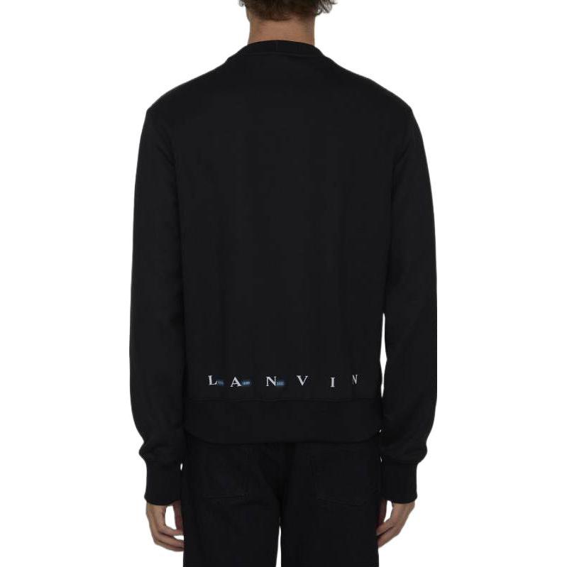 Purchase Lanvin FW22 Hitam Graphic Print Crewneck Lengan Panjang Sweatshirt Kasual. RMSS00015050H2210