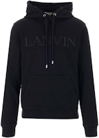 Lanvin FW22 Black Hoodie with Embroidered Logo Fall Collection. RM-HO0010J2-10A2-210 Lanvin FW22 Black Hoodie with Embroidered Logo Fall Collection. RM-HO0010J2-10A2-210