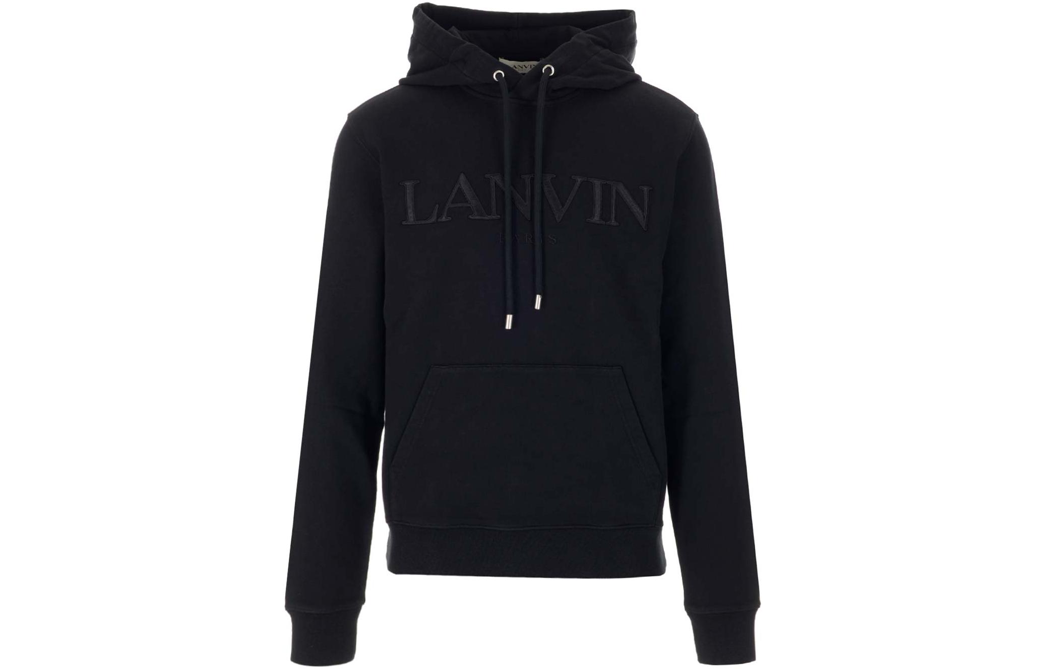 Order Sudadera Negra Lanvin FW22 con Logo Bordado Colección Otoño. RM-HO0010J2-10A2-210