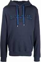 Lanvin FW22 Embroidered Logo Drawstring Hoodie Men’s Ink Blue RMHO0010J209H22241 Lanvin FW22 Embroidered Logo Drawstring Hoodie Men’s Ink Blue RMHO0010J209H22241