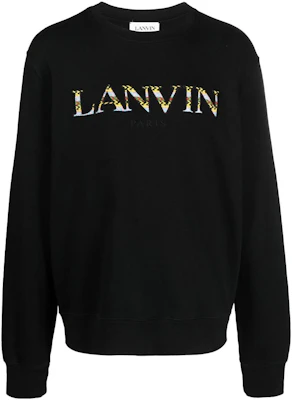 Lanvin FW22 Embroidered Logo Pullover Sweatshirt Black RMSS0001J209H2210 Buy Lanvin FW22 Embroidered Logo Pullover Sweatshirt Black RMSS0001J209H2210