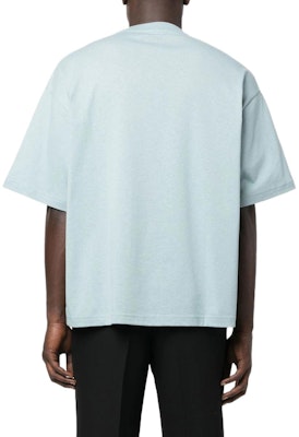 Lanvin FW22 Baju-T Crewneck Lengan Pendek Hijau Muda dengan Hiasan Rumbai. RM-TS0009J1-98A2-217 Shop Lanvin FW22 Baju-T Crewneck Lengan Pendek Hijau Muda dengan Hiasan Rumbai. RM-TS0009J1-98A2-217