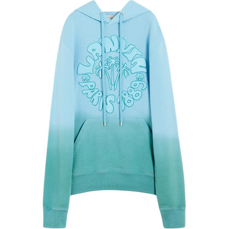 Lanvin FW22 Gradient Logo Pullover Hoodie Blue - Long Sleeve Sweater RM-HO0010-J014-A22