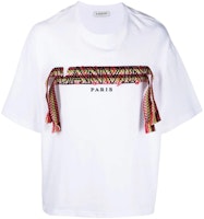 Lanvin FW22 Logo Embroidered Knit Accents Crewneck Tee RM-TS0009-J198-A22-01 Lanvin FW22 Logo Embroidered Knit Accents Crewneck Tee RM-TS0009-J198-A22-01