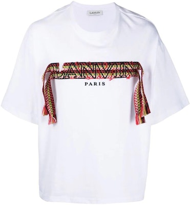 Lanvin FW22 Kaos Crewneck Logo Bordir Aksen Knit RM-TS0009-J198-A22-01 Buy Lanvin FW22 Kaos Crewneck Logo Bordir Aksen Knit RM-TS0009-J198-A22-01