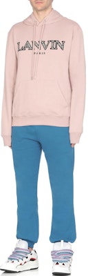 Lanvin 2022秋冬男士粉色刺绣Logo连帽衫。 RM-HO0010J2-09A2-251 Purchase Lanvin 2022秋冬男士粉色刺绣Logo连帽衫。 RM-HO0010J2-09A2-251