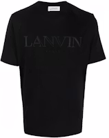Lanvin FW22 Logo Embroidered Print Crewneck Short Sleeve T-Shirt Black RM-TS0005-J208-A2210 Lanvin FW22 Logo Embroidered Print Crewneck Short Sleeve T-Shirt Black RM-TS0005-J208-A2210