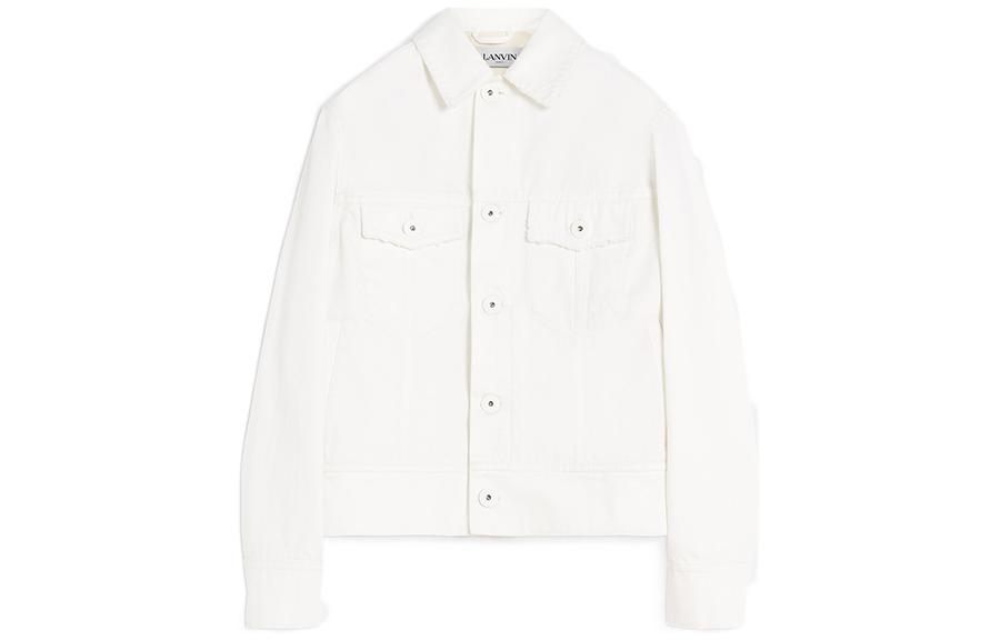 Lanvin FW22 Logo Print Jacket White Menswear RM-JA0235-D001-A22