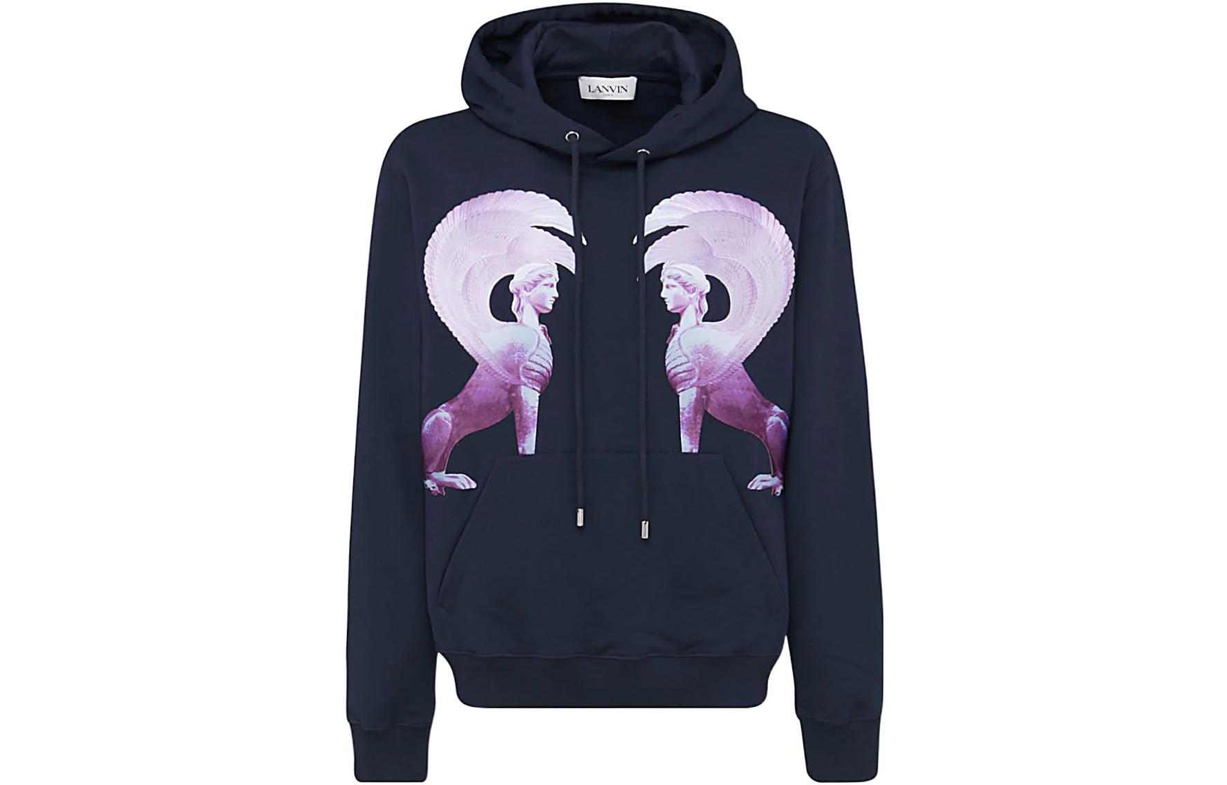 Order Sudadera con Capucha Estampada Lanvin FW22 Azul. RMHO0010J210241