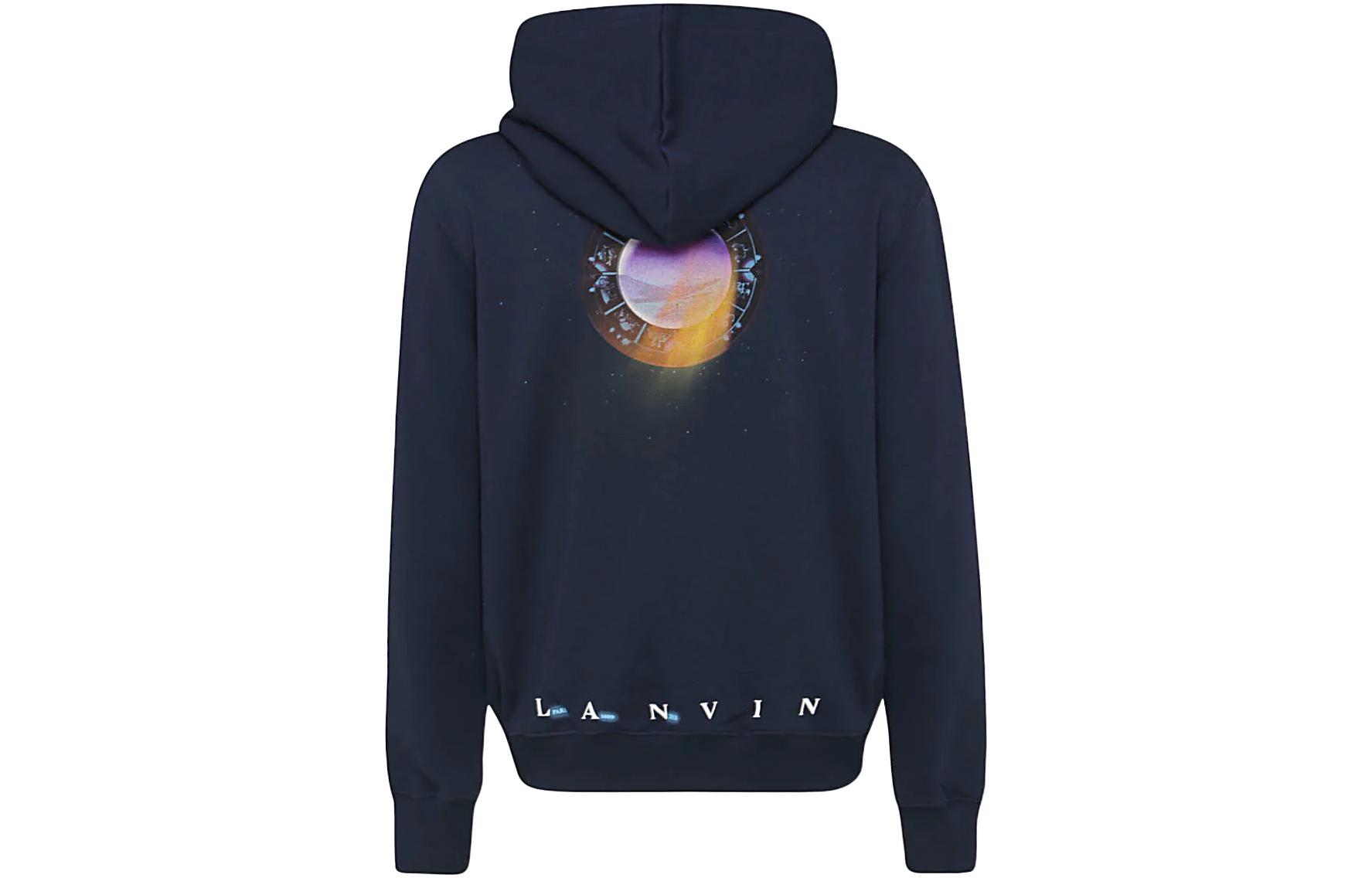 Lookbook Sudadera con Capucha Estampada Lanvin FW22 Azul. RMHO0010J210241