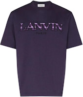 Lanvin FW22 Purple Crewneck Letter Print Short Sleeve T-Shirt . RM-TS0005-J260-E22 Lanvin FW22 Purple Crewneck Letter Print Short Sleeve T-Shirt . RM-TS0005-J260-E22