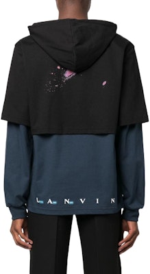 Lanvin FW22 Pyramid Print Layered Pullover Sweatshirt Men’s Black RMHO0005J040H22 Shop Lanvin FW22 Pyramid Print Layered Pullover Sweatshirt Men’s Black RMHO0005J040H22
