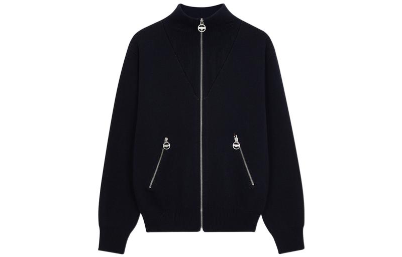 Lanvin FW22 Solid Color Navy Blue Casual Zip Jacket RM-CA0013-K202-A22