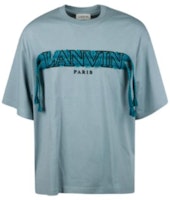 Lanvin FW22 Solid Logo Print Fringe Crewneck T-Shirt Men’s Light Green RMTS0009J198A2217-GN Lanvin FW22 Solid Logo Print Fringe Crewneck T-Shirt Men’s Light Green RMTS0009J198A2217-GN