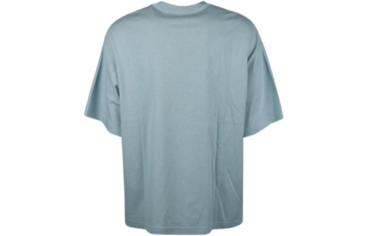 Lookbook Camiseta Lanvin FW22 Logo Sólido con Flecos Hombre Verde Claro. RMTS0009J198A2217-GN