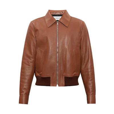 Lanvin FW22 Solid Zip-Up Collar Jacket Camel Brown RM-JA0228-L012-A22