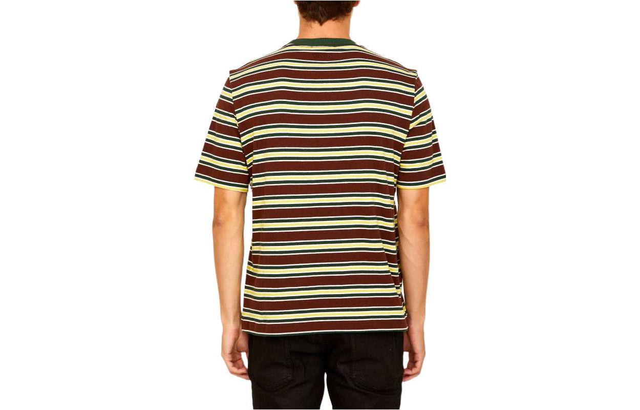 Lookbook Lanvin FW22 Striped Logo Print Crewneck Short Sleeve T-Shirt Men Multicolor RM-TS0005-5433-A226080
