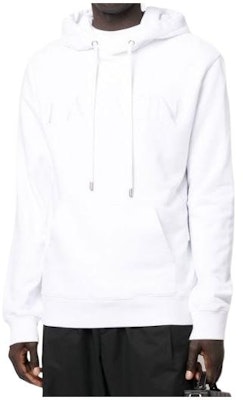 Sudadera con capucha blanca Lanvin FW22 bordada en algodón de manga larga. RMHO0010J210A2201 Order Sudadera con capucha blanca Lanvin FW22 bordada en algodón de manga larga. RMHO0010J210A2201