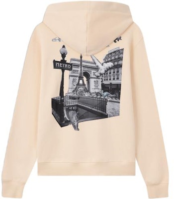 Lanvin FW23 奶油色字母印花拉鍊連帽衫 男女適用 RM-HO0006-XXXX-A23 Lookbook Lanvin FW23 奶油色字母印花拉鍊連帽衫 男女適用 RM-HO0006-XXXX-A23