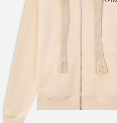 Lanvin FW23 奶油色字母印花拉鍊連帽衫 男女適用 RM-HO0006-XXXX-A23 Purchase Lanvin FW23 奶油色字母印花拉鍊連帽衫 男女適用 RM-HO0006-XXXX-A23