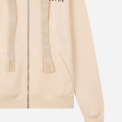 Lanvin FW23 奶油色字母印花拉鍊連帽衫 男女適用 RM-HO0006-XXXX-A23 Details for Lanvin FW23 奶油色字母印花拉鍊連帽衫 男女適用 RM-HO0006-XXXX-A23