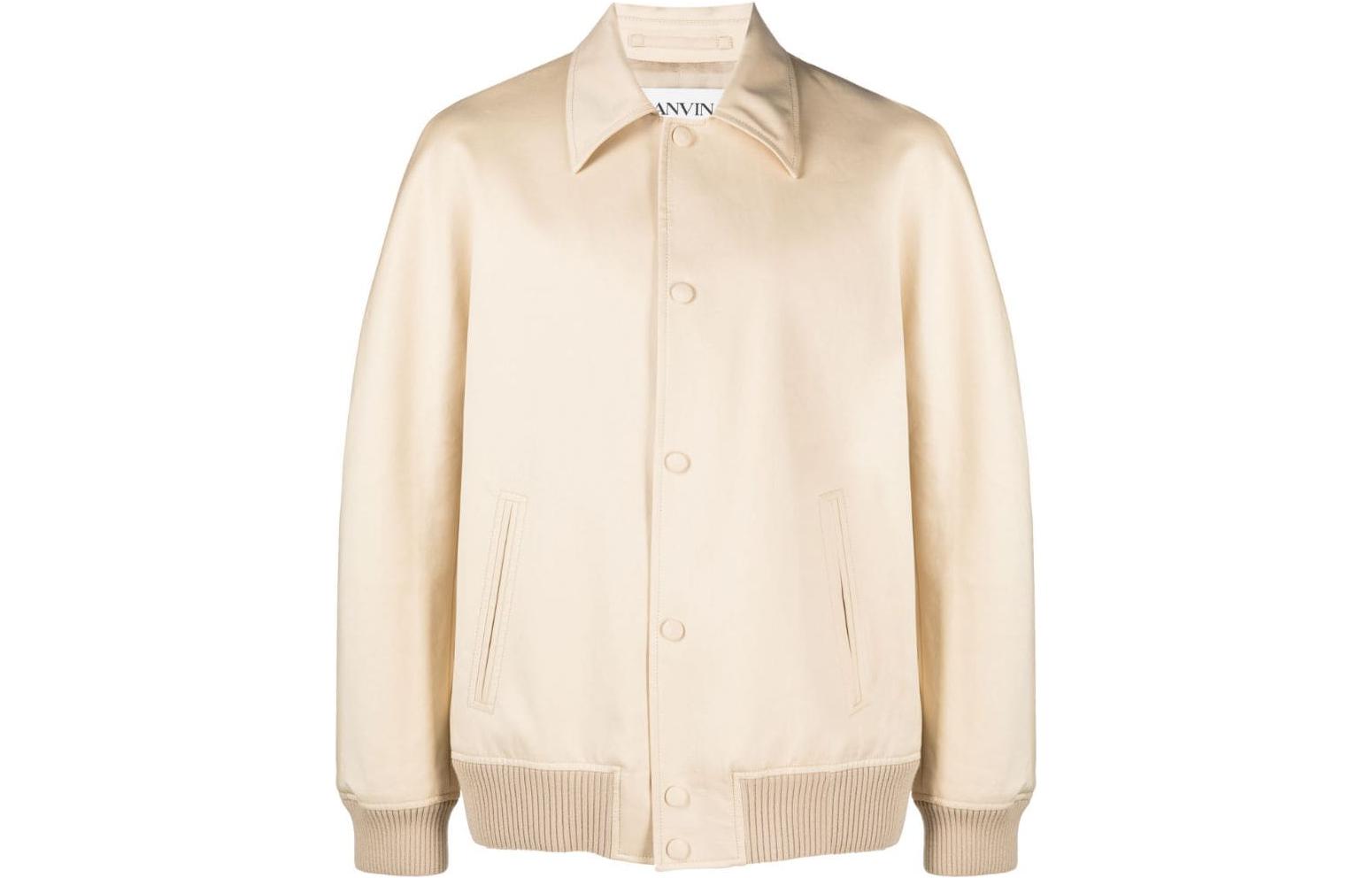Lanvin FW23 Solid-Colored Pilot Jacket Sand Beige Men’s RM-OU0008-5391-A23