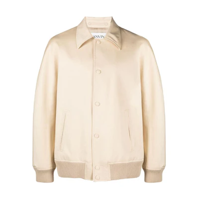 Lanvin FW23 Solid-Colored Pilot Jacket Sand Beige Men’s RM-OU0008-5391-A23
