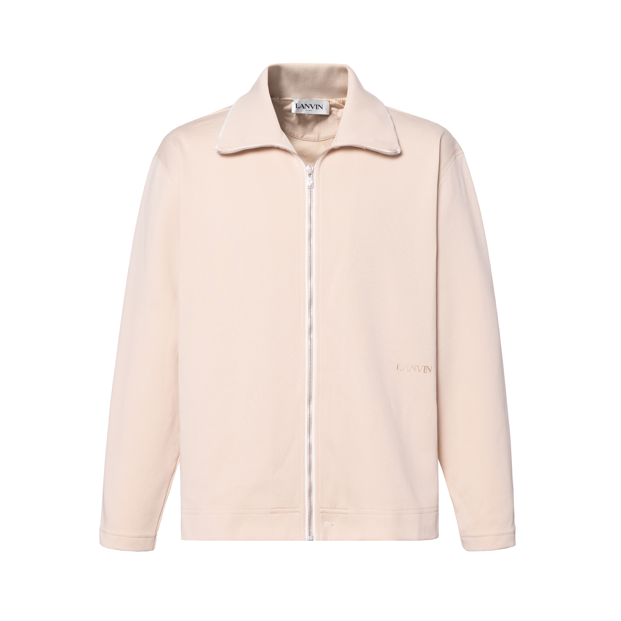 Lanvin FW23 Zip-Up Tracksuit Top Fitted Long Sleeve Jacket Khaki RM-HO0020-5583-A23081