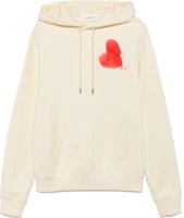 Lanvin FW24 Heart Print Oversized Hoodie Long Sleeve Unisex Pale Yellow RU-HO0001-J151-A24 Lanvin FW24 Heart Print Oversized Hoodie Long Sleeve Unisex Pale Yellow RU-HO0001-J151-A24