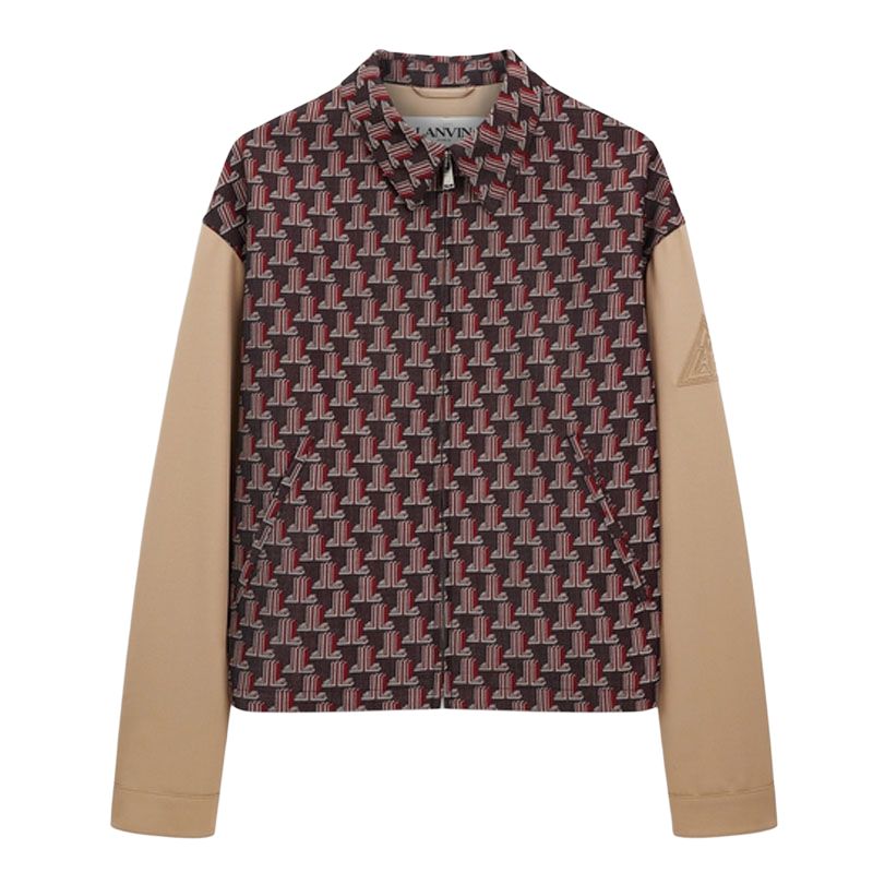 Lanvin Graphic Print Patchwork Jacket -  Bright Red RM-OU0021-5190-P22