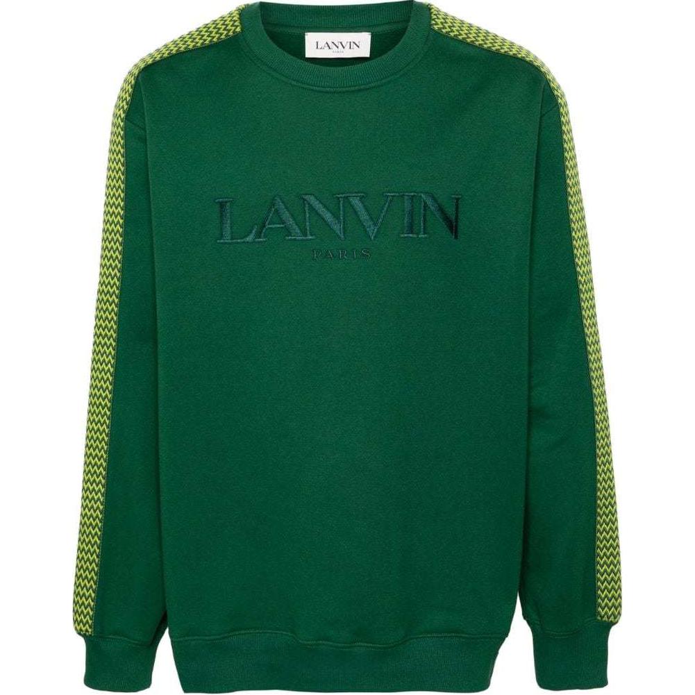 Lanvin Green Logo Embroidered Crewneck Sweatshirt RMSS0004J212P24