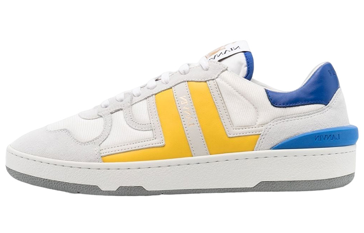 Lanvin Leather Low-Top Lace-Up 'White Blue'