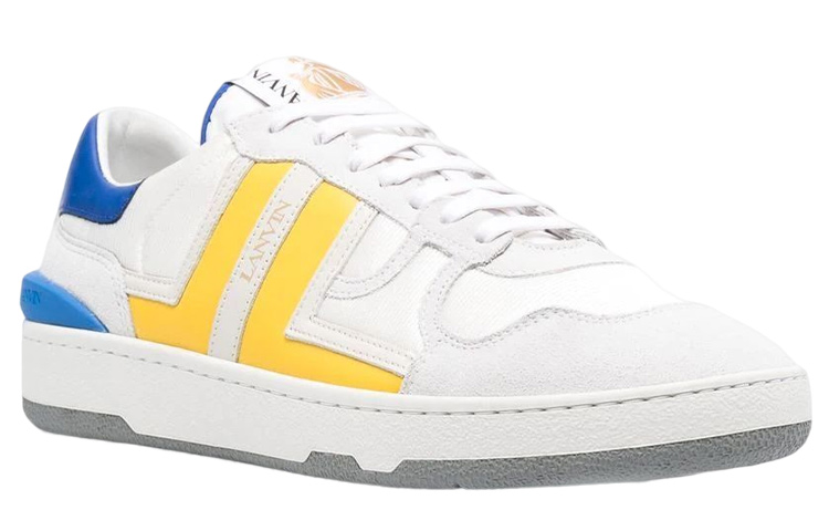 Lanvin Leather Low-Top Lace-Up 'White Blue' 圖 2